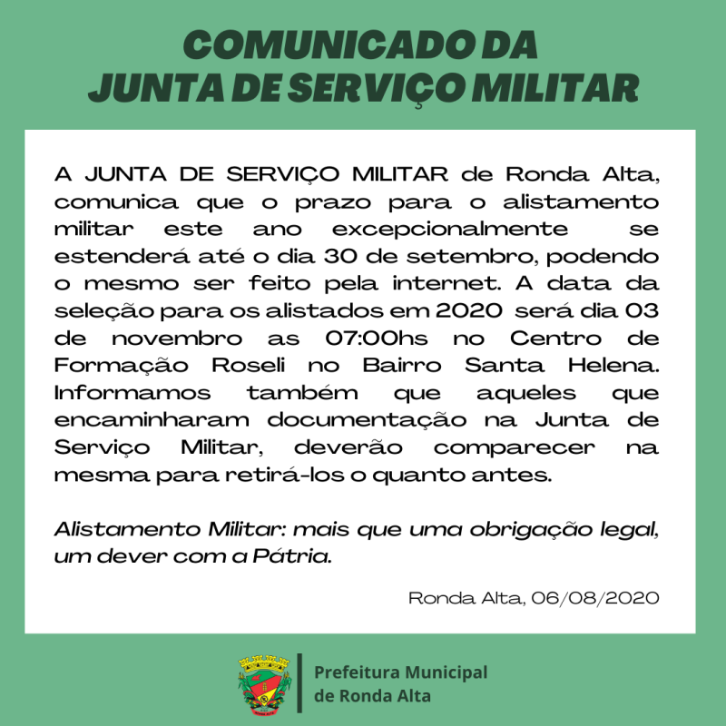 ALISTAMENTO MILITAR 